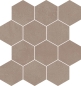 Preview: PrimeCollection Timeline Mosaico Esagoni Taupe 30x34 cm