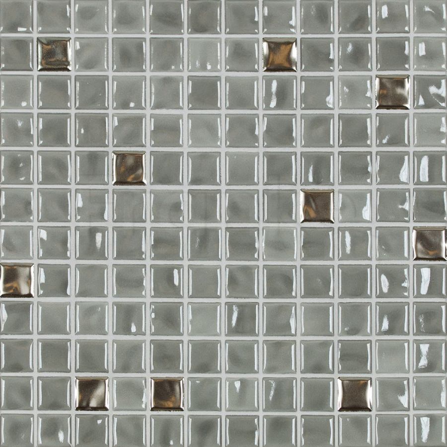 Jasba Amano Mosaik mittelgrau-metallic-mix 2x2 cm