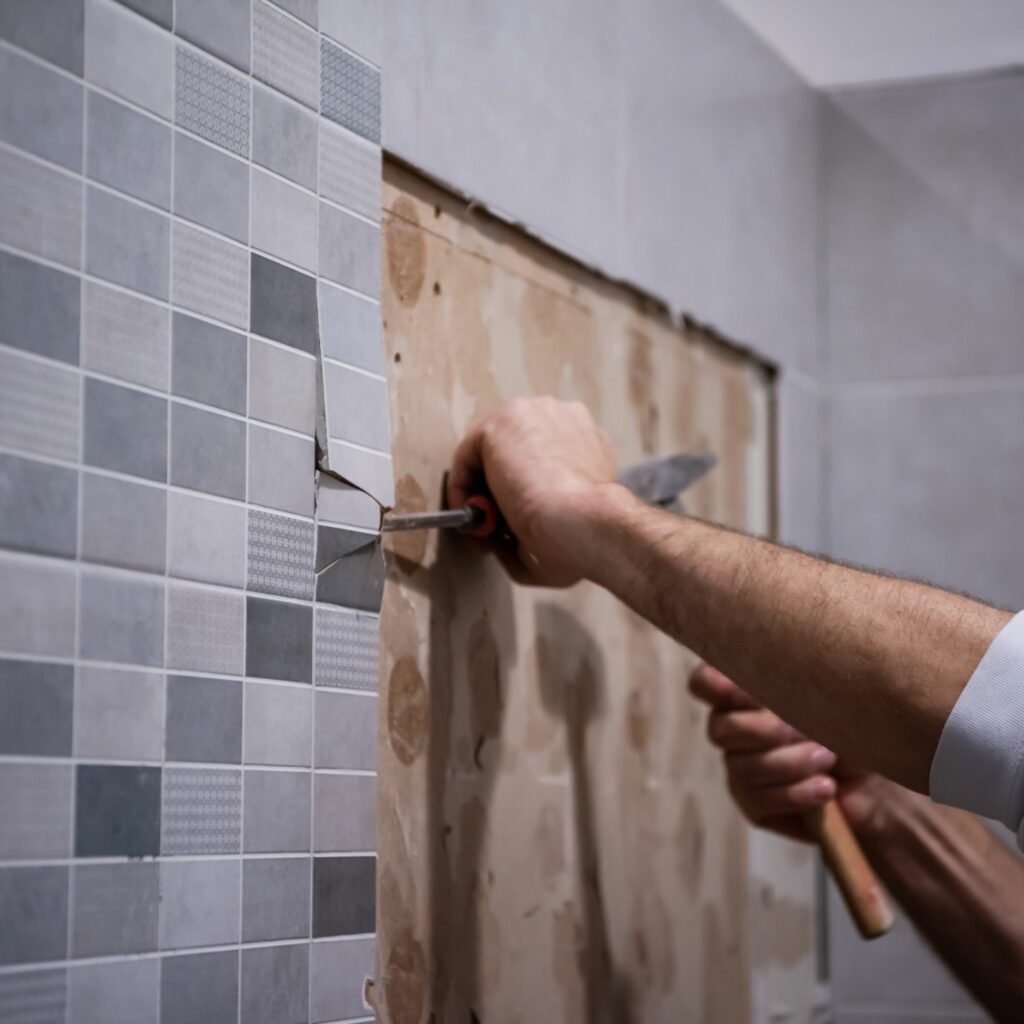 Fliesenkleber entfernen