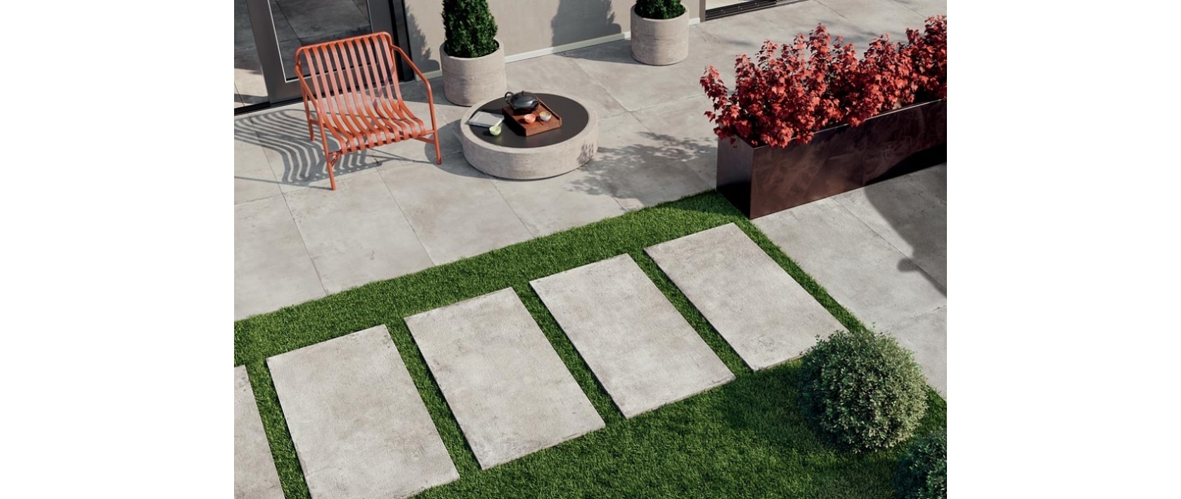 Terrassenfliesen in hell