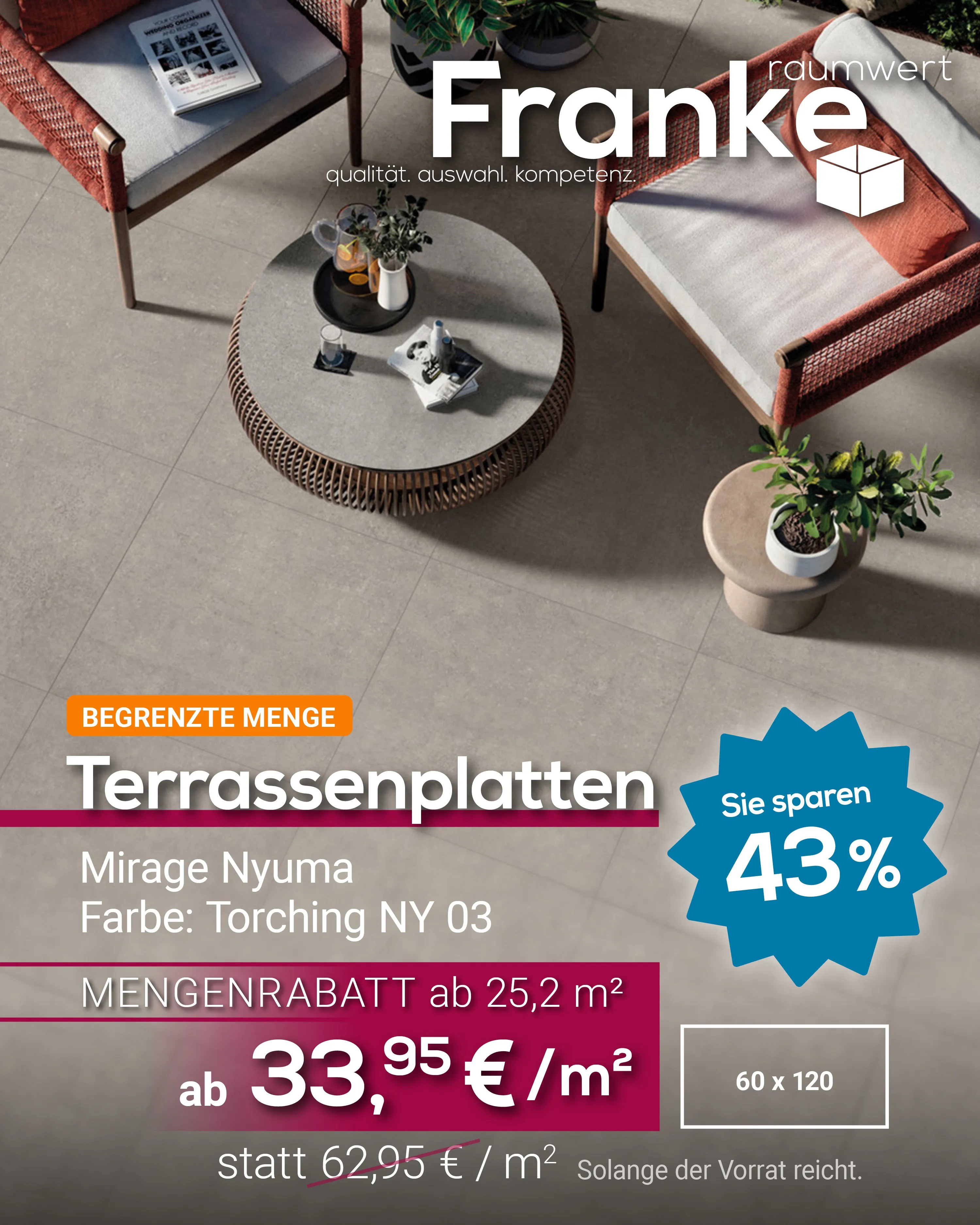 Mirage Nyuma Torching NY 03 Terrassenplatte ab 33,95 €
