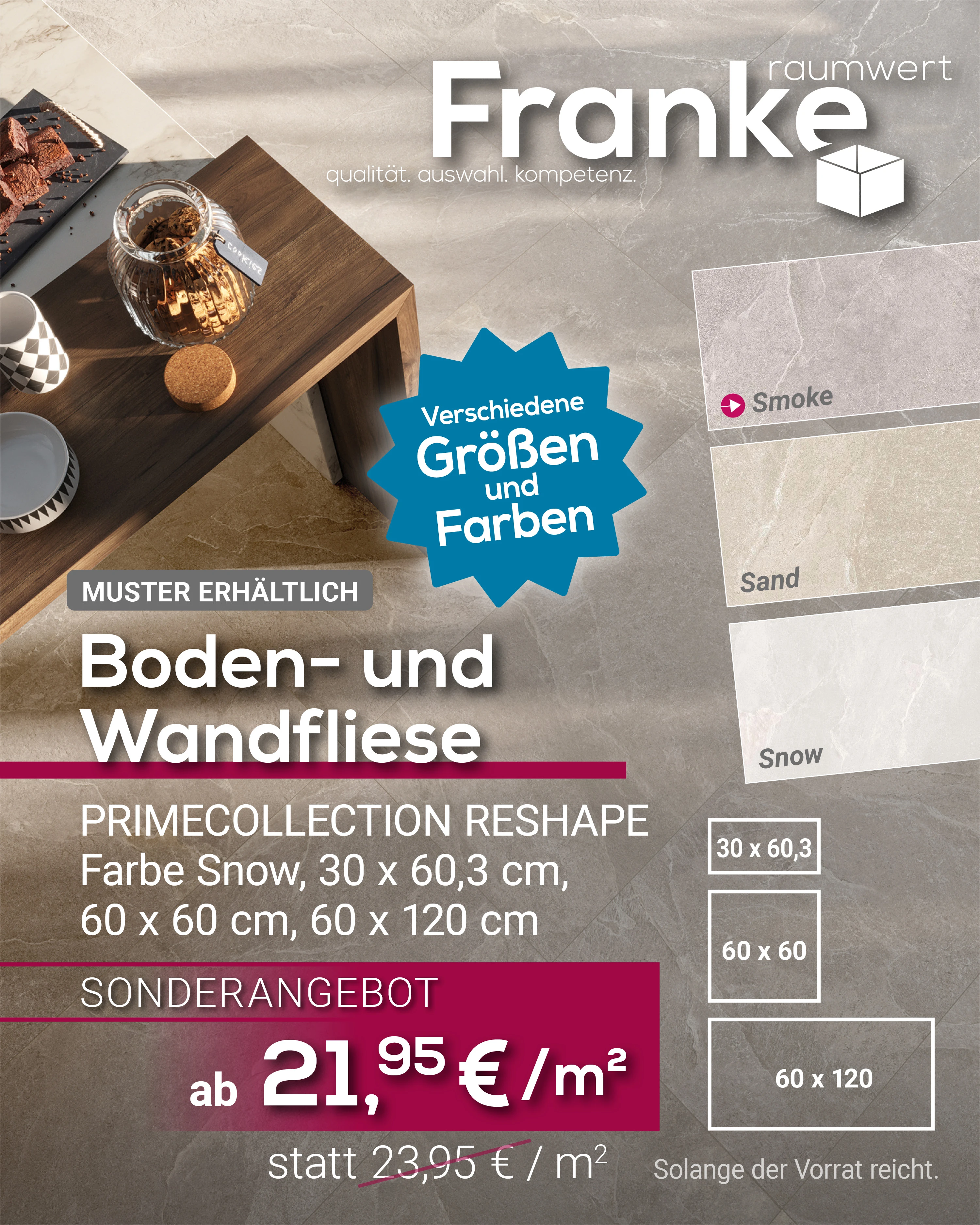 PrimeCollection Reshape Snow 30x60 cm ab 21,95 €