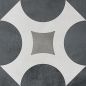 Preview: Steuler Casablanca Grundfliese Noir-Blanc 25x25 cm