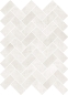 Preview: Keraben Boreal Mosaik Espiga White 34x25 cm - matt