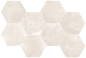 Preview: Flaviker Backstage Bisque Mosaik Hexagon 30x50 cm