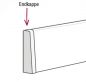 Mobile Preview: PrimeCollection Endkappe weiß für Sockelleiste 58mm (2 Stück)