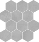 Preview: PrimeCollection Timeline Mosaico Esagoni Grey 30x34 cm