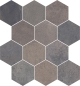 Preview: PrimeCollection Heartland Charcoal Mosaik Esagone 28x32 cm