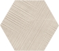 Preview: Provenza Eureka Bianco Dekorfliese 6-Eck Tartan 22x19,3 cm