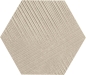 Preview: Provenza Eureka Sabbia Dekorfliese 6-Eck Tartan 22x19,3 cm