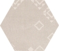 Preview: Provenza Gesso Natural White Dekor Esagona Patchwork 25,5x29,4 cm