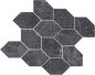 Preview: PrimeCollection QuarzStone Mosaik Foliage Black 30x32 cm