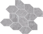 Preview: PrimeCollection QuarzStone Mosaik Foliage Grey 30x32 cm