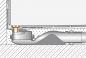 Preview: Schlüter KERDI-LINE-VARIO Entwässerungsprofil 120 cm WAVE 34 Brillantweiß matt