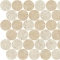 Margres Pure Stone White/Beige Anpoliert Mosaik Circles 28x32 cm