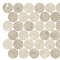 Margres Pure Stone White/Light Grey Anpoliert Mosaik Circles 28x32 cm