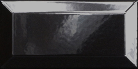Tau Ceramica Classic Wandfliese Black glänzend 7,5x15 cm