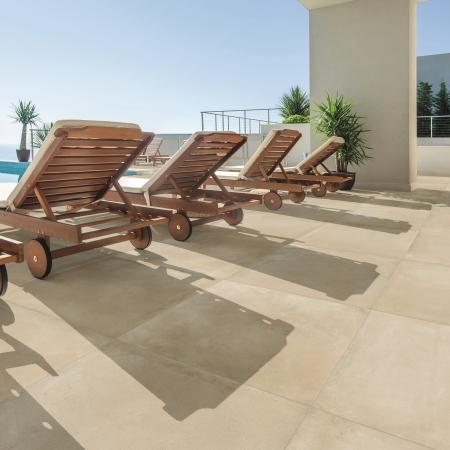 PrimeCollection UniPLUS Outdoor Sand Terrassenplatte rektifiziert 60x60 cm