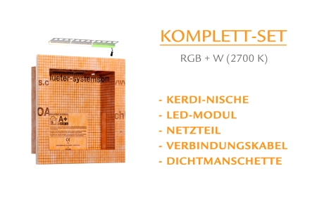 Schlüter LIPROTEC EASY Nischen-Set 305x305mm RGB+W