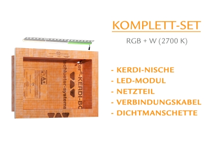 Schlüter LIPROTEC EASY Nischen-Set 508x305mm RGB+W