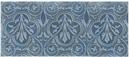 PrimeCollection Vintage Wall Dekor Blue Steel glänzend 11x25 cm