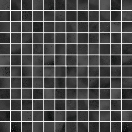 Agrob Buchtal Karl Mosaik Black 2,5x2,5 cm - glänzend strukturiert