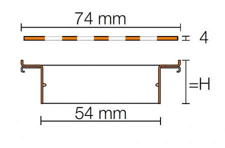 Schlüter Designrost KERDI-LINE-IF-F 23 mm KLIFF23EB50