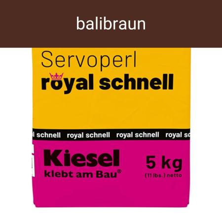 Kiesel Servoperl royal schnell balibraun flexible Premiumfuge 5 kg Papierbeutel