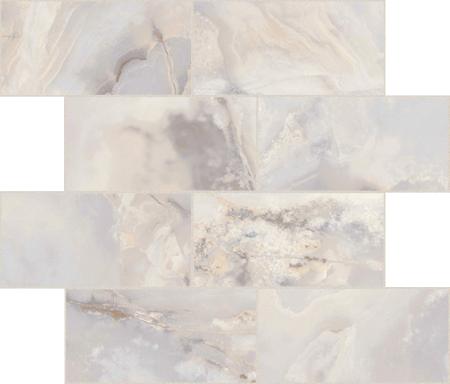 Florim Creative Design Onyx&More White Onyx Glossy Dekor Muretto 7,5x15 cm 6 mm