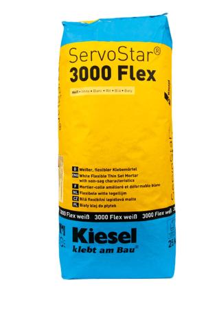 Kiesel ServoStar 3000 Flex weiß flexibler Klebemörtel 25 kg Sack