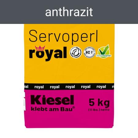 Kiesel Servoperl royal anthrazit flexible Premiumfuge 5 kg Papierbeutel