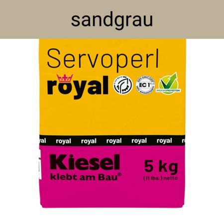 Kiesel Servoperl royal sandgrau flexible Premiumfuge 5 kg Papierbeutel