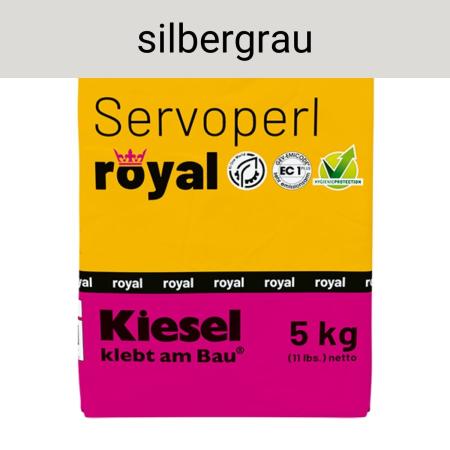 Kiesel Servoperl royal silbergrau flexible Premiumfuge 5 kg Papierbeutel