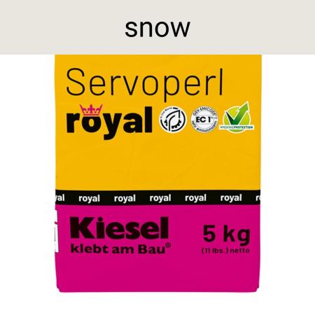 Kiesel Servoperl royal snow flexible Premiumfuge 5 kg Papierbeutel
