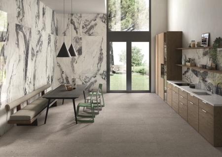 Provenza Unique Marble Boden- und Wandfliese Bianco Siena glänzend 60x120 cm