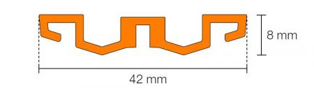 Schlüter KERDI-LINE-VARIO Entwässerungsprofil 180 cm WAVE 42 Graphitschwarz matt
