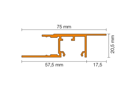 Schlüter LIPROTEC WSK Profil mit Kabelkanal Aluminium 250 cm