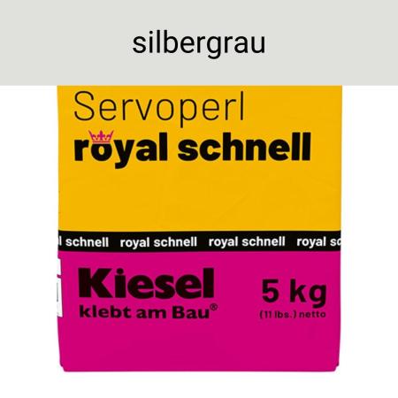 Kiesel Servoperl royal schnell silbergrau flexible Premiumfuge 5 kg Papierbeutel