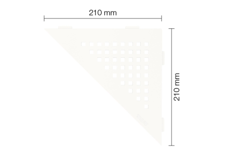 Schlüter Wandablage SHELF-E Brillantweiß matt 210x210 mm