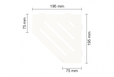 Schlüter Wandablage SHELF-E Brillantweiß matt 195x195 mm