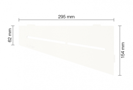 Schlüter Wandablage SHELF-E Brillantweiß matt 154x295 mm