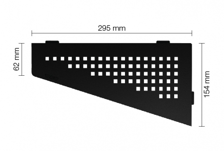 Schlüter Wandablage SHELF-E Graphitschwarz matt 154x295 mm