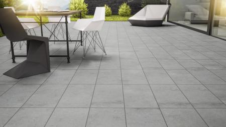 Ströher Gravel Blend Outdoor Terrassenplatte grey 40x80 cm