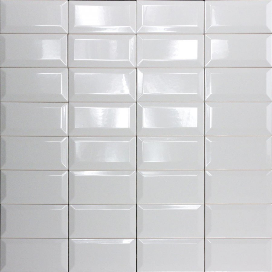 Tau Ceramica Classic Wandfliese White glänzend 7,5x15 cm