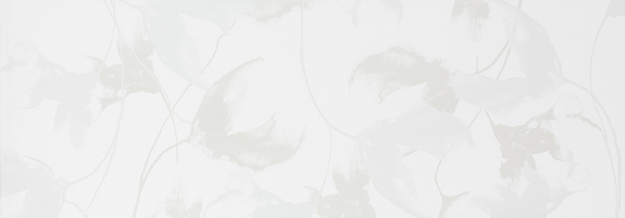 Steuler Pure White Dekor "Blossom" weiß (glänzend) 100x35 cm