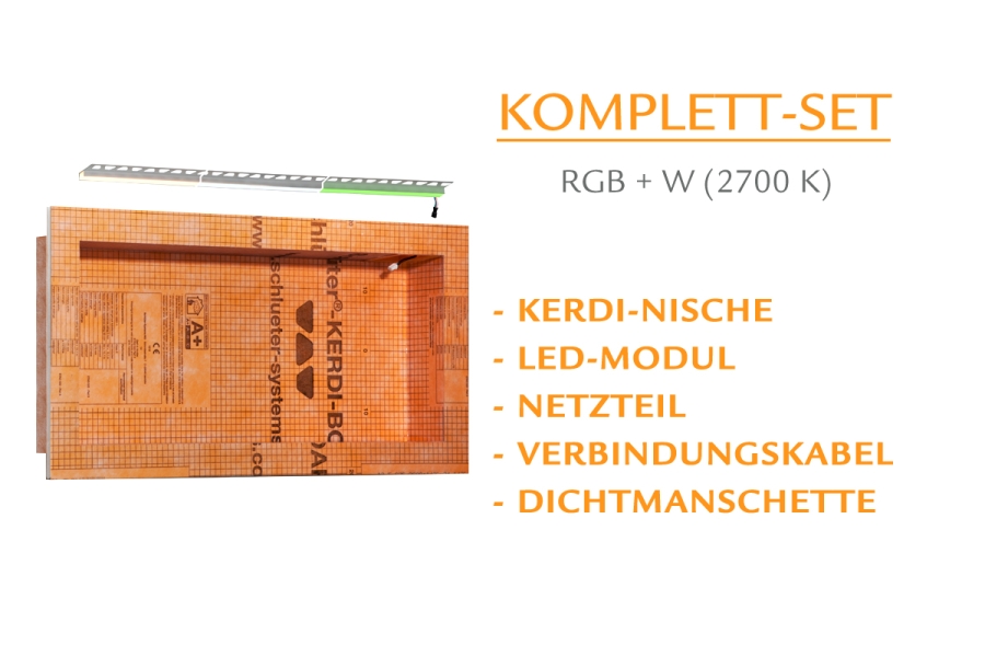 Schlüter LIPROTEC EASY Nischen-Set 711x305mm RGB+W