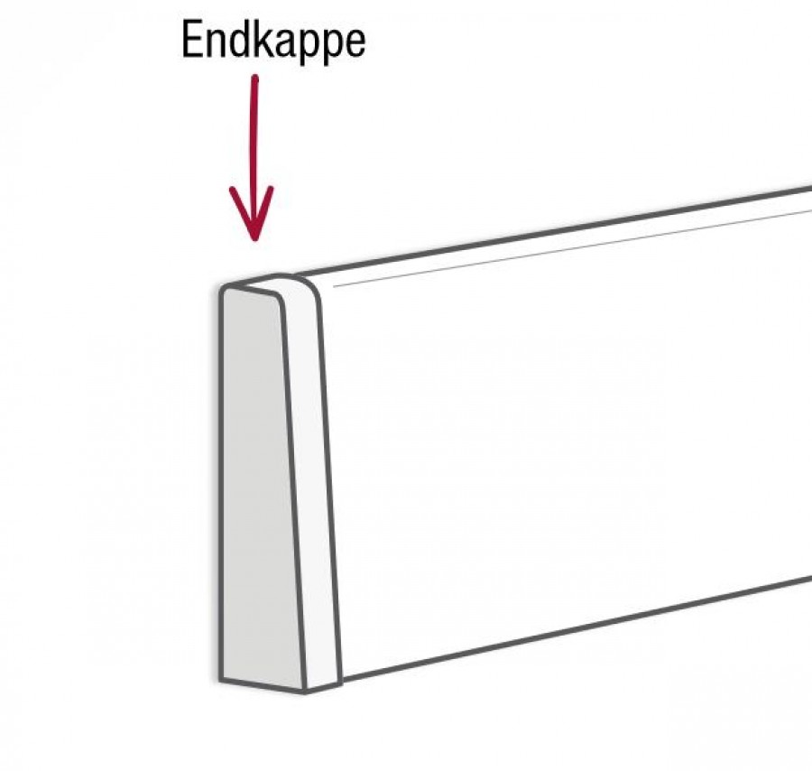 PrimeCollection Endkappe weiß für Sockelleiste 58mm (2 Stück)