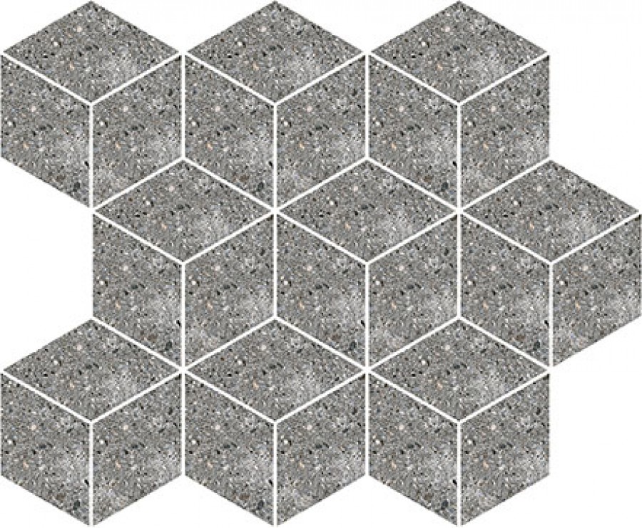 Keraben Underground Mosaik Cube Graphite Natural 26x30 cm