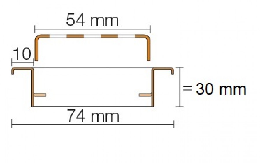 Schlüter, KERDI-LINE-B 30 mm Rahmen, KLB30EB70