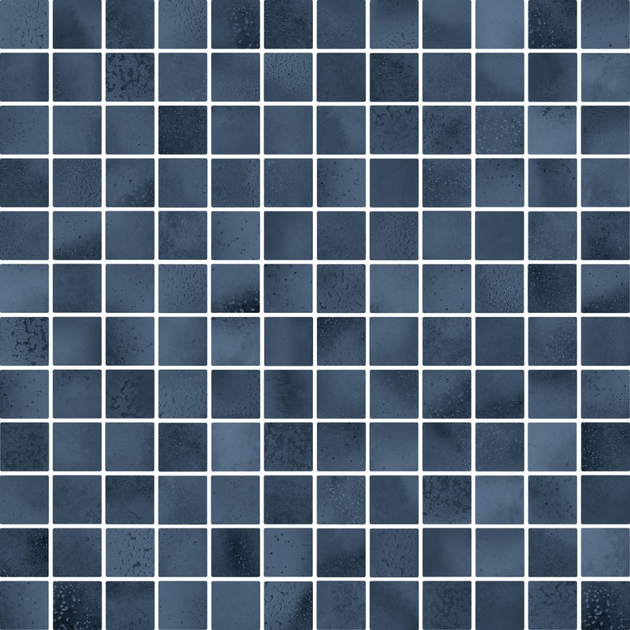 Agrob Buchtal Karl Mosaik Indigo 2,5x2,5 cm - glänzend strukturiert